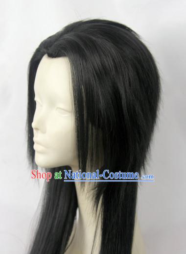 Chinese Fashion Long Black Wig Hair Extensions