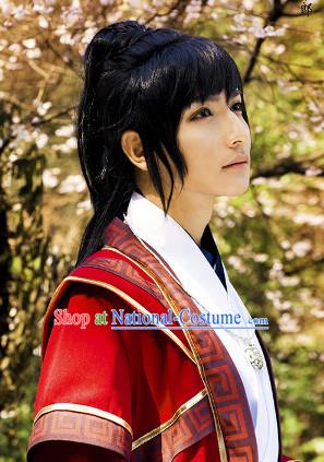 Traditioal Chinese Black Guzhuang Long Wig