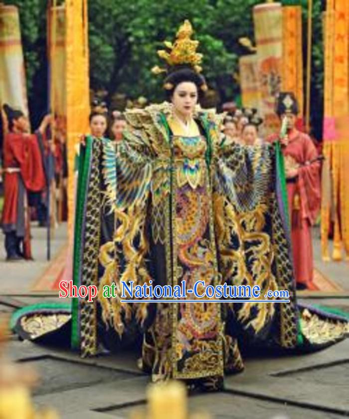 Ancient Chinese Wu Zetian Emperor Costumes Complete Set