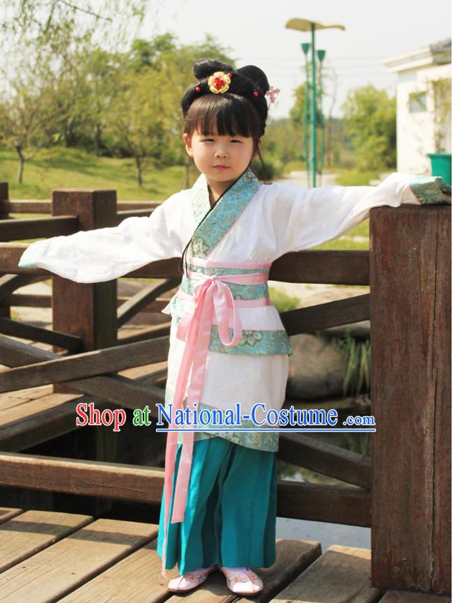 Chinese Traditional Hanfu Quju Clothes for Kids