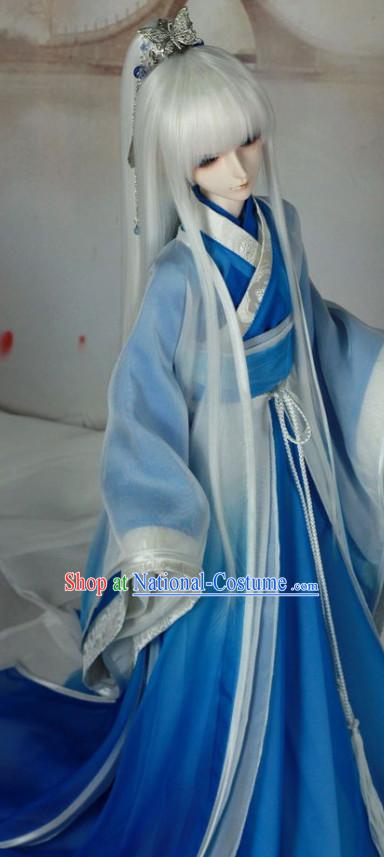 China Classical Pure White Dancing Costumes for Men