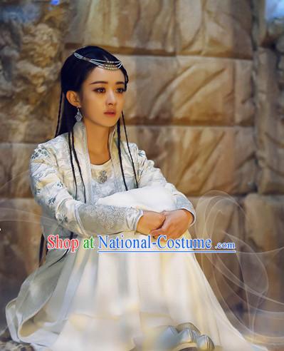 China Classical White Fairy Lady Costumes