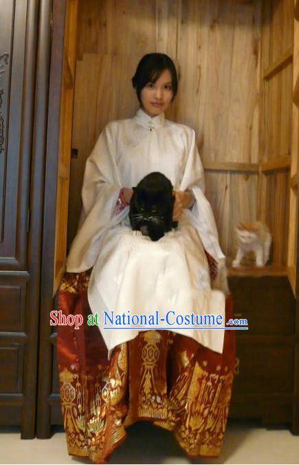 China Classical White Fairy Lady Costumes