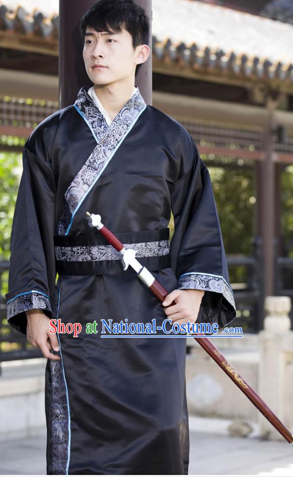 China Classic Black Hanfu Dresses for Men