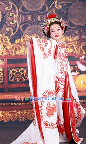 Chinese Empress Costumes for Kids Halloween Asian Fashion Ancient China Hanfu