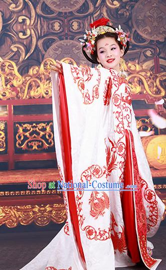 Chinese Empress Costumes for Kids Halloween Asian Fashion Ancient China Hanfu