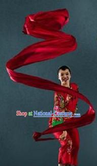 Pure Silk China Red Professional Dance Ribbon