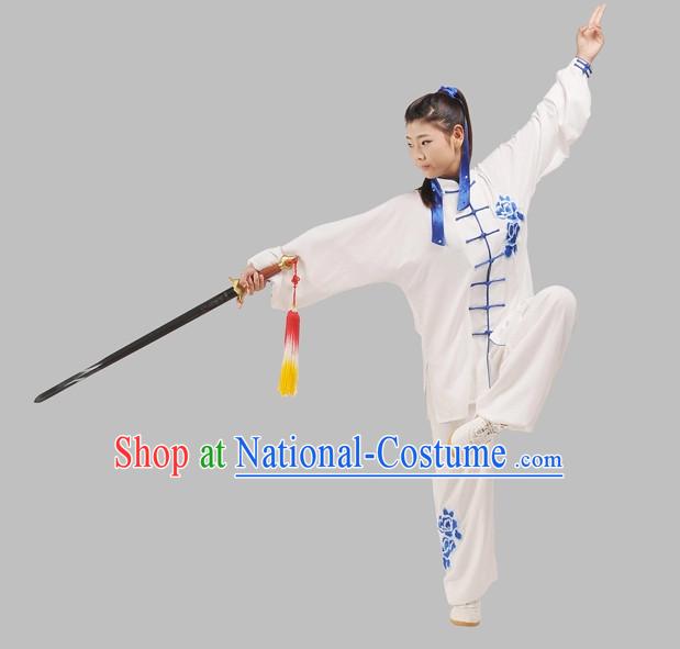 Top Kung Fu Sword Performance and Competition Uniform Complete Set