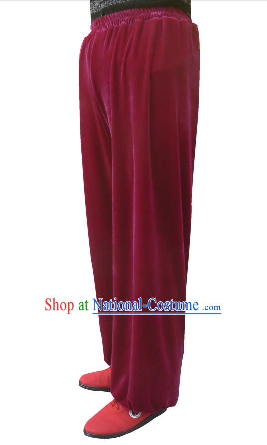 Top Martial Arts Dark Red Pants