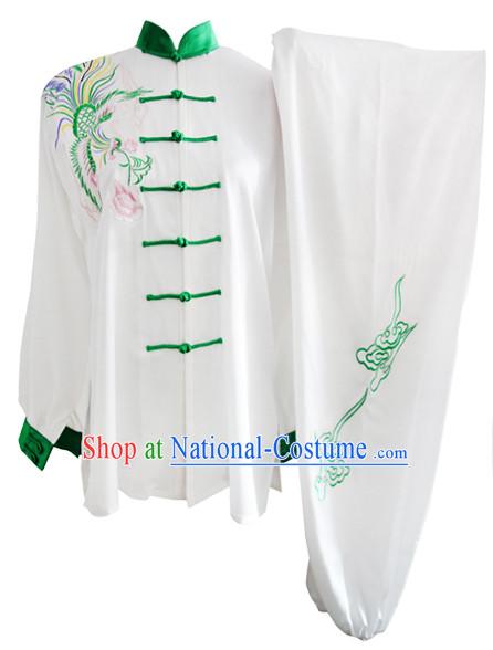 Supreme Long Sleeves Dragon Embroidery Martial Arts Championship Costumes