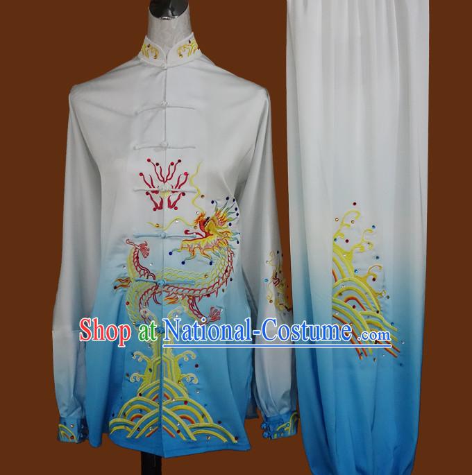 Kung Fu Dragon Embroidered Uniforms Training Kung Fu Costume Kung Fu Class