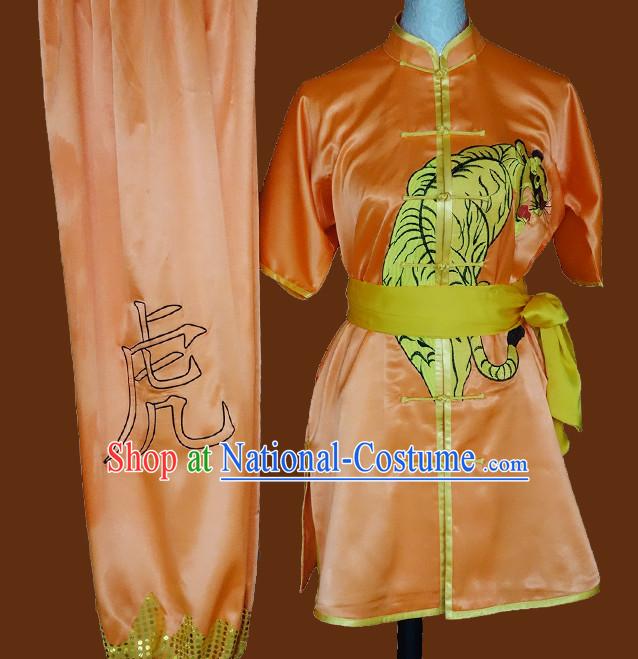 Tradtiional Martial Arts Tiger Embroidery Championshiop Winner Suit