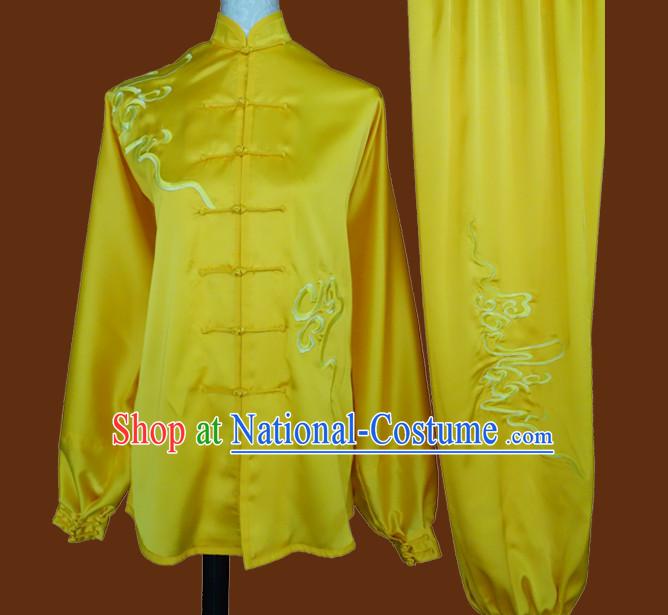 Top China Phoenix Embroidery Gold Taiji Suits