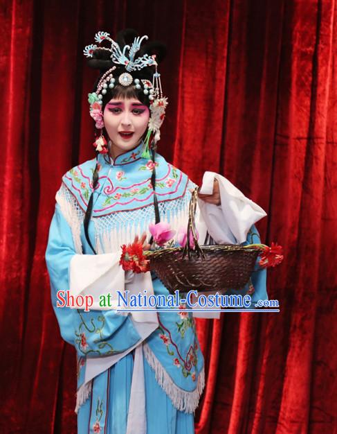 China Opera Lin Daiyu Stage Costumse and Headwear for Women.