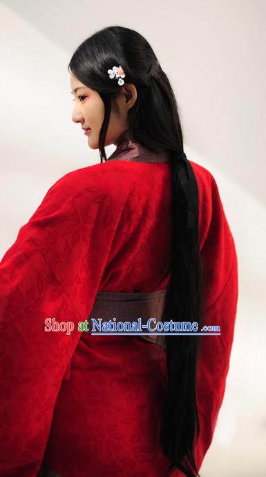 China Chinese Traditional National Hanfu Costumes and Hair Accessories