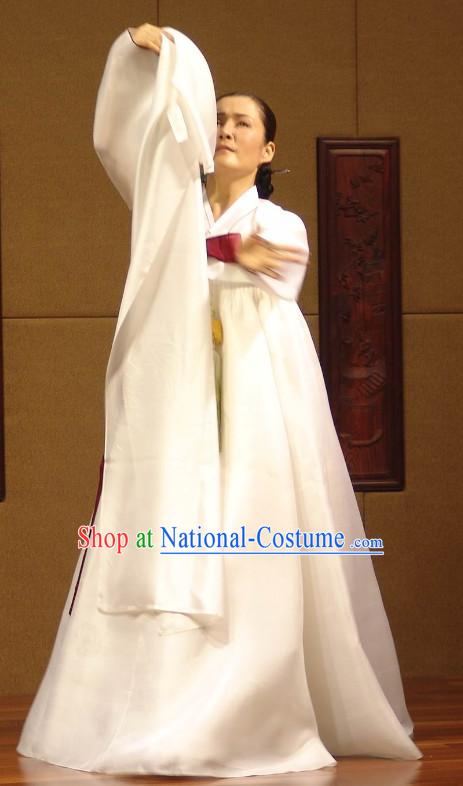 Korean Stage Water Sleeve Hanbok Dance Costumes Carnival Costumes Traditional Costumes