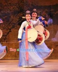 Korean Palace Hanbok Drum Dance Costumes Carnival Costumes Traditional Costumes for Women