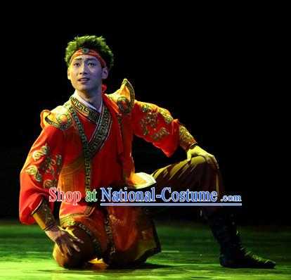 Chinese Mongolian Carnival Costumes Dance Costumes Traditional Costumes for Men