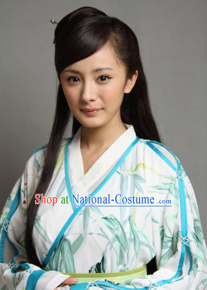 ChineseTraditional Swordswomen Long Black Wig