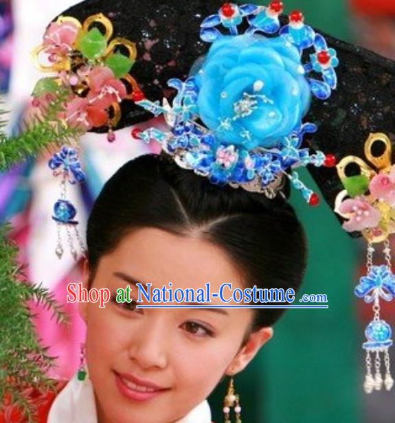 Top Handmade Empress Hair Accessories Headpieces Hair Combs Jewellery and Wig Complete Set