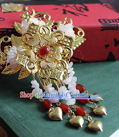 Top Asian Handmade Hair Accessories Headpieces Hair Combs Jewellery Complete Set