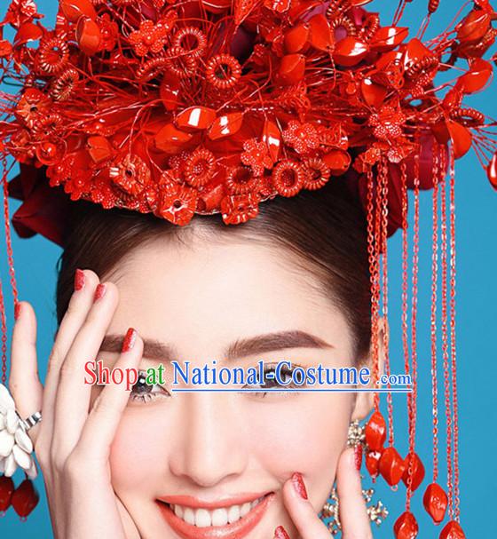 Chinese Bridal Wedding Hair Accessories Hat