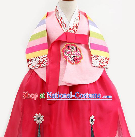 Dangui Korean Royal Costume Traditional Korean Queen Princess Ceremony Costumes for Kids