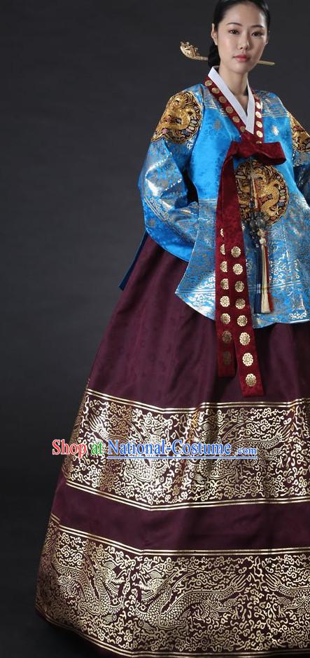 Dangui Korean Royal Costumes Traditional Korean Queen Princess Ceremony Costumes for Women