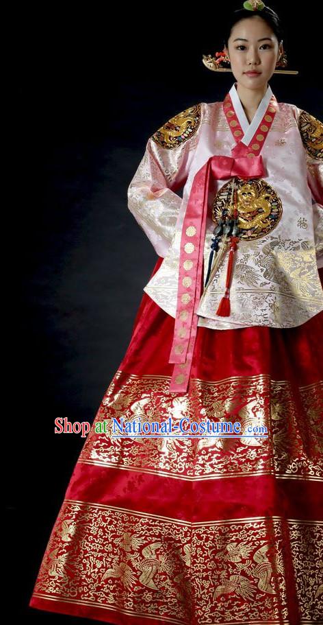 Dangui Korean Royal Costumes Traditional Korean Queen Princess Ceremony Costume for Women