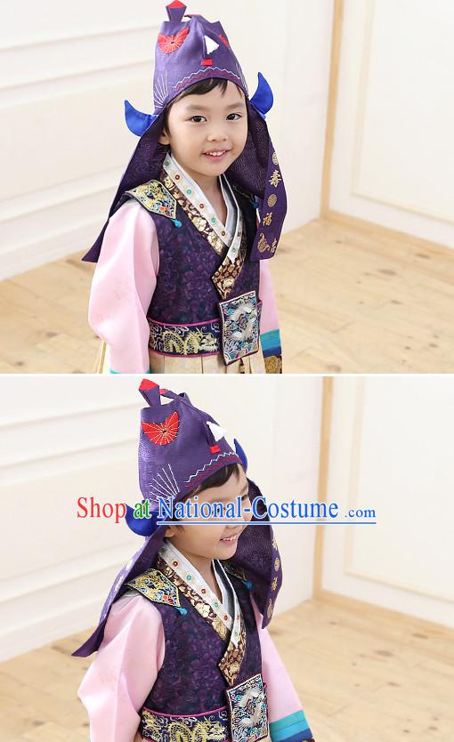 Korean Traditional Hanbok Kids Birthday Ceremony Hat