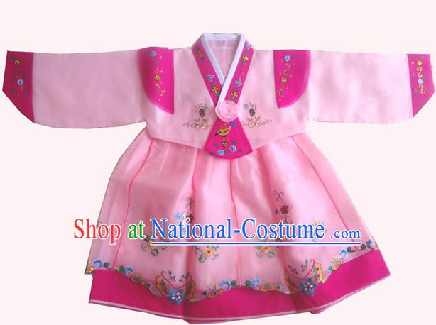 Traditional Korean Clothing Custom Made Kids Hanbok Dangui Chima Hair Accessory Norigae Petticoat