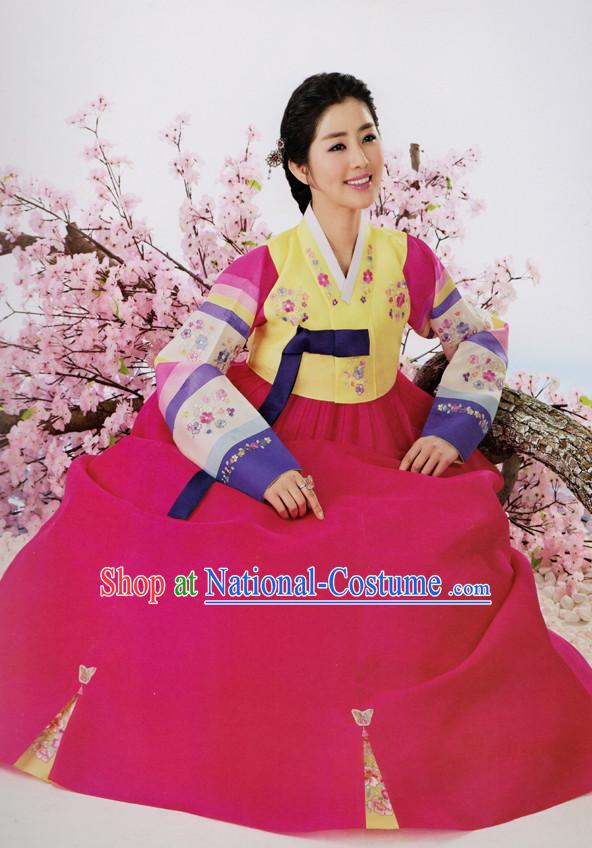 Korean Traditional Clothing Custom Made Women Dangwi Hanbok Ceremony Birthday Party Halloween