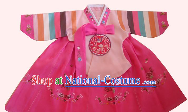 Traditional Korean Clothing Custom Made Girls Hanbok for Traditional Ceremony