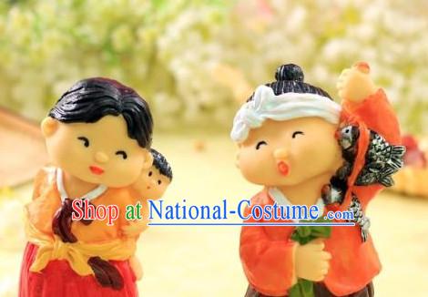 Korean Traditional Couple Statues Arts