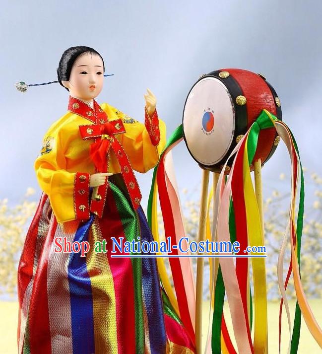 Korean Handmade Hwang Jin Yi Historical Character Silk Figurine