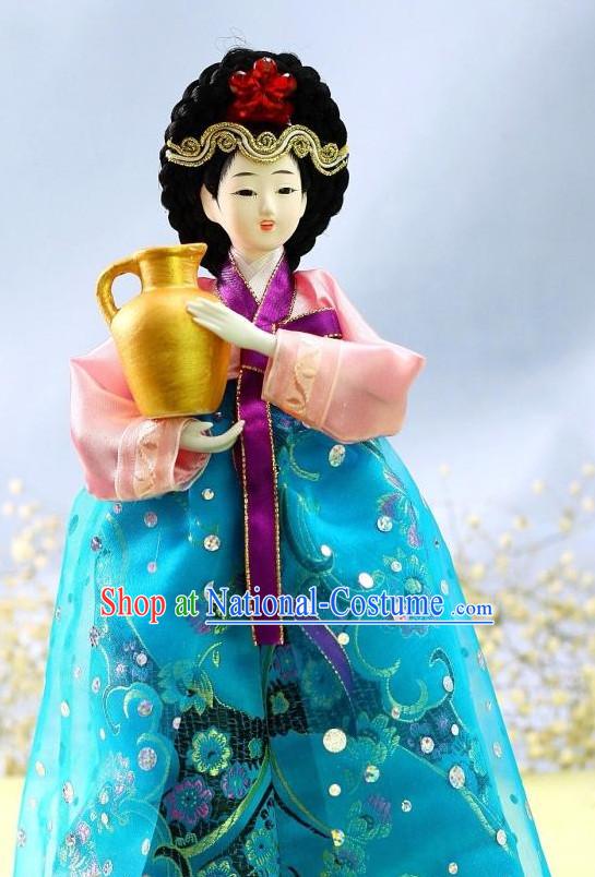 Korean Handmade Hwang Jin Yi Historical Character Silk Figurine