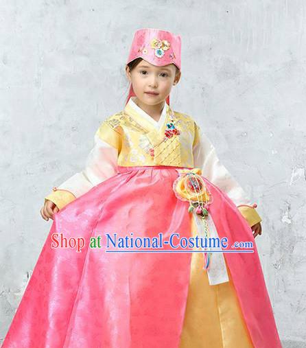 Korean Princess Hanbok and Hat for Girls