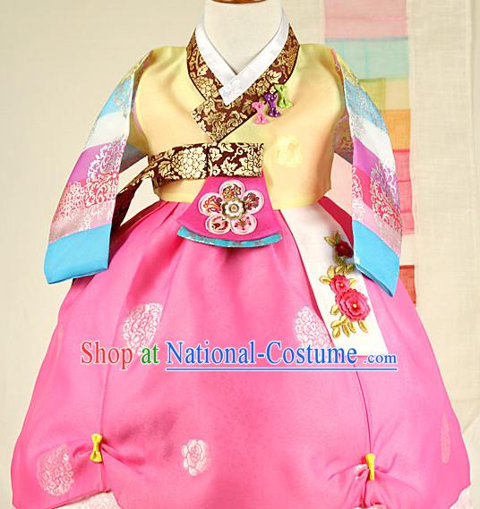 Korean Princess Birthday Hanbok and Hat for Girls