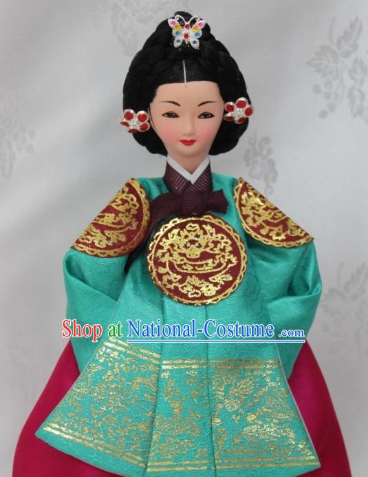 Korean Empress Silk Figurine Arts