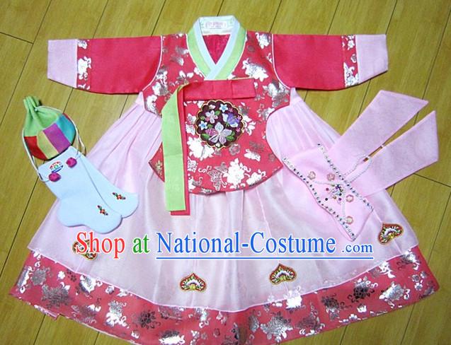 Korean Princess Traditional Birthday Hanbok Clothing Kids Clothes Designer Clothes Complete Set