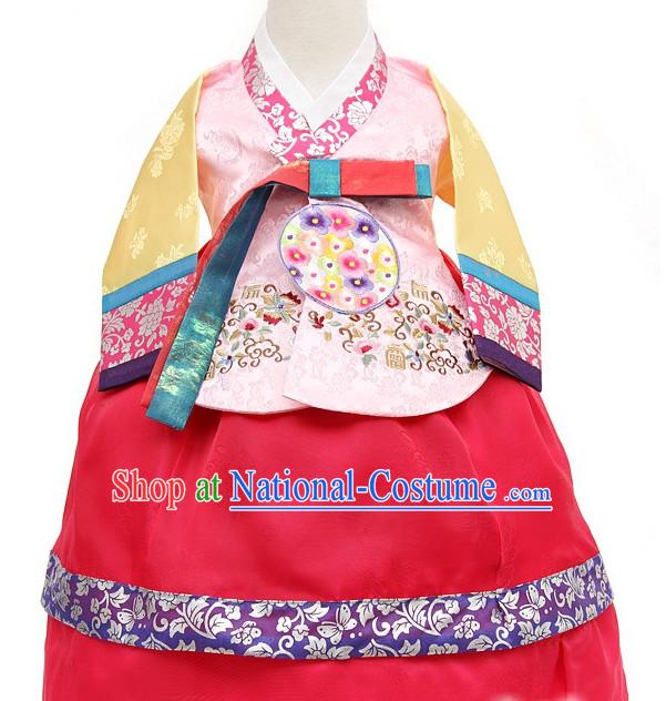 Korean Princess Traditional Birthday Hanbok Clothing Kids Clothes Designer Clothes Complete Set