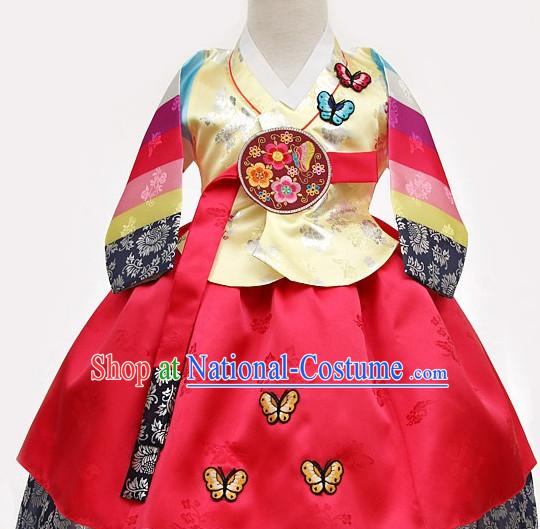 Korean Princess Traditional Birthday Hanbok Clothing Kids Clothes Designer Clothes Complete Set