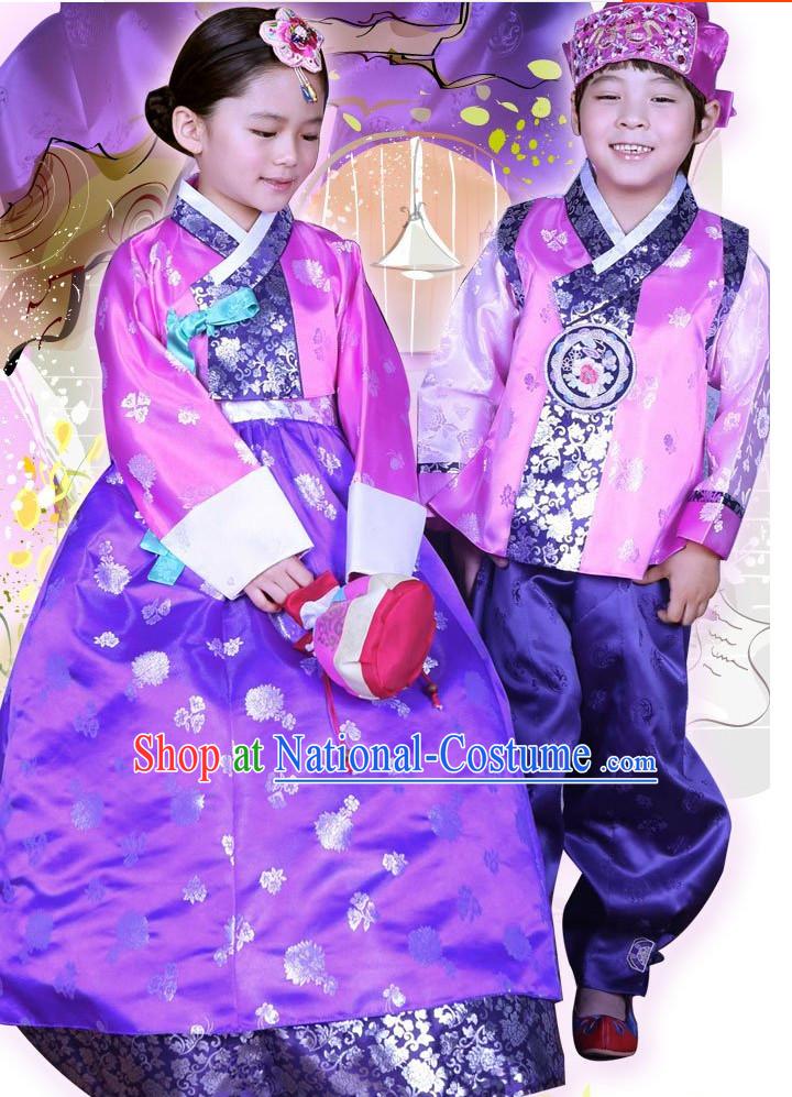 Korean Traditional Hanbok Clothing Dresses Kids Fashion Korean Childrens Clothes 2 Sets