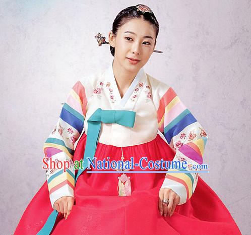 Korean Traditional Hanbok Clothing Dresses Womens Fashion Korean Female Clothes