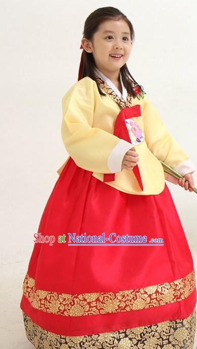 Top Korean Traditional Custom Made Birthday Princess Hanbok Complete Set for Girls