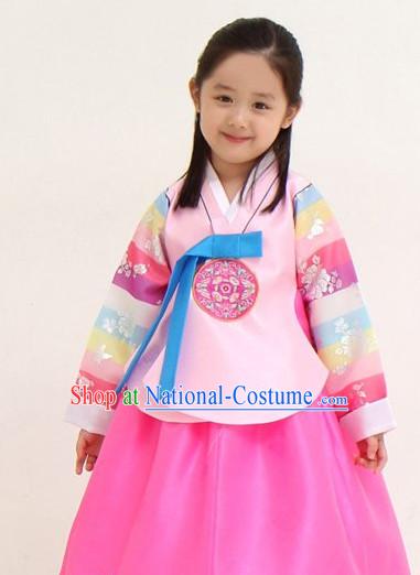 Top Korean Traditional Custom Made Birthday Hanbok Complete Set for Girls