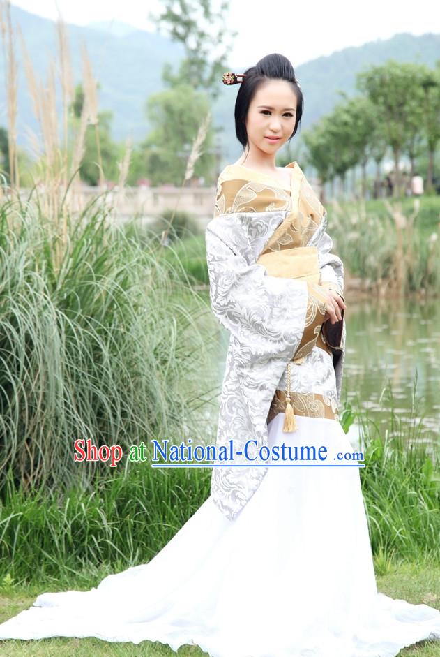 Chinese Traditional Female Hanfu Costumes Complete Set