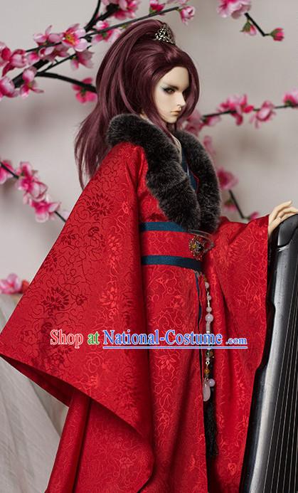 Asian Chinese Red Wedding Costumes for Men