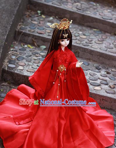 Top Chinese Red Wedding Dresses and Hair Jewelry