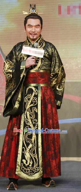 Chinese Emperor Costumes and Coronet Complete Set